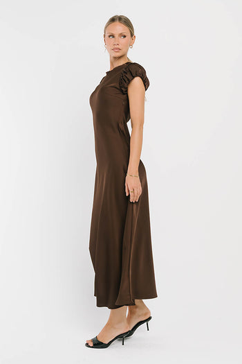 Ellianna Maxi Dress in Dark Brown