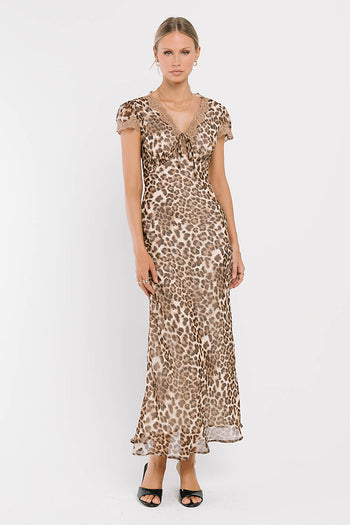 Tatiana Leopard Midi Dress