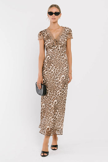 Tatiana Leopard Midi Dress