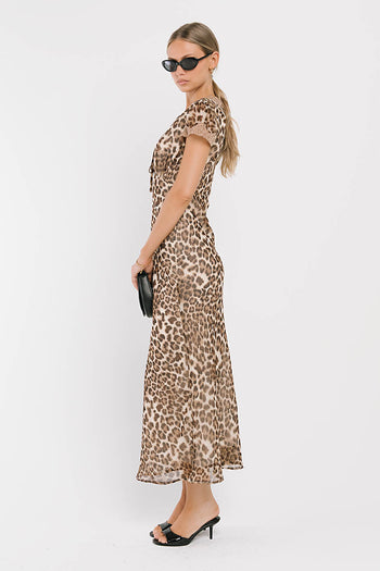 Tatiana Leopard Midi Dress