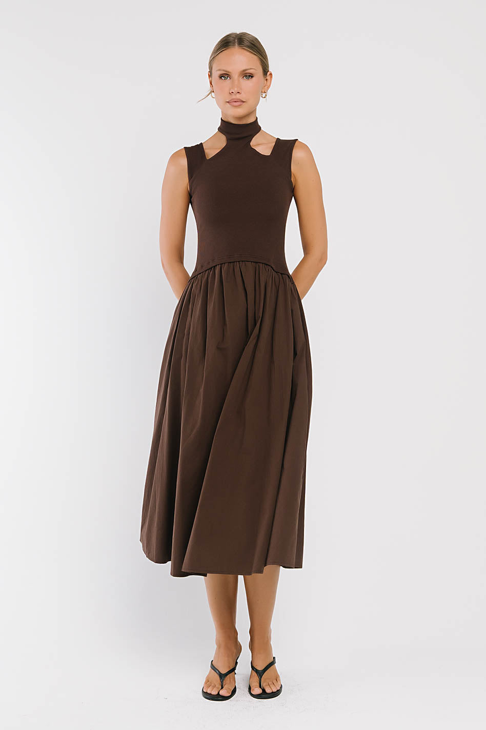 Ciel Maxi Dress in Brown