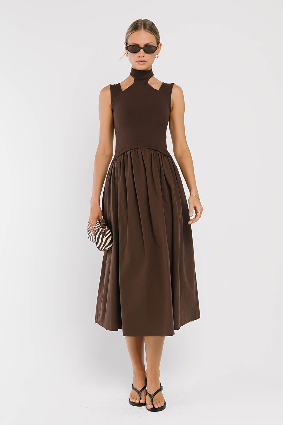 Ciel Maxi Dress in Brown