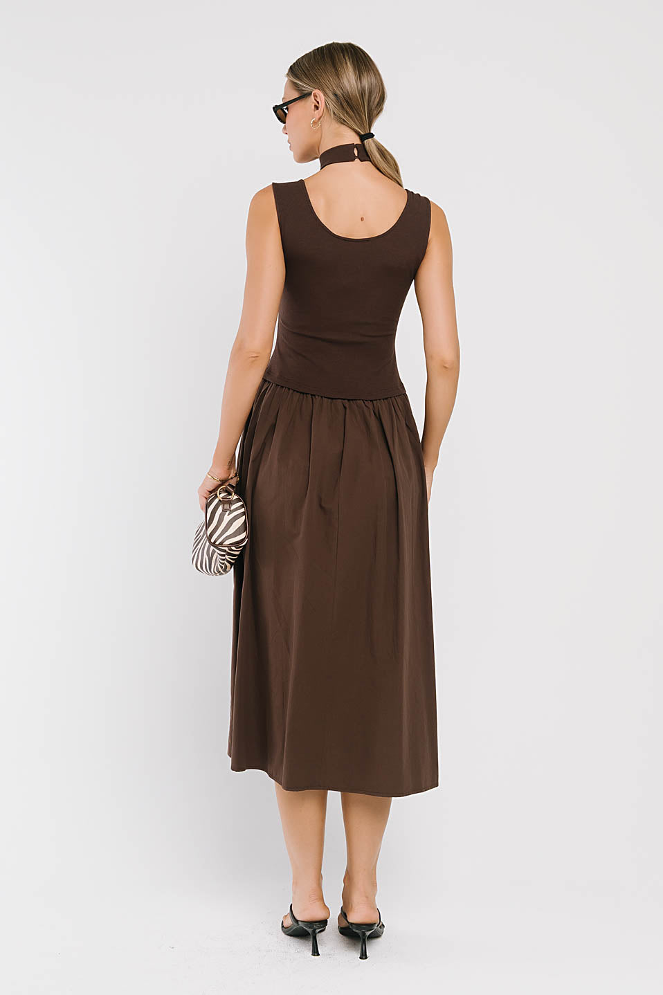 Ciel Maxi Dress in Brown