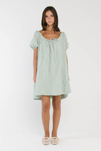 Charlie Gingham Mini Dress in Blue