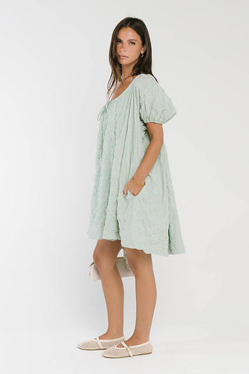 Charlie Gingham Mini Dress in Blue