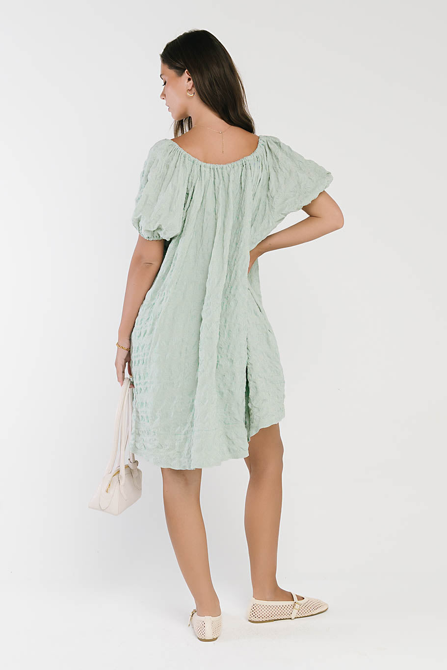 Charlie Gingham Mini Dress in Blue
