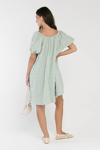 Charlie Gingham Mini Dress in Blue