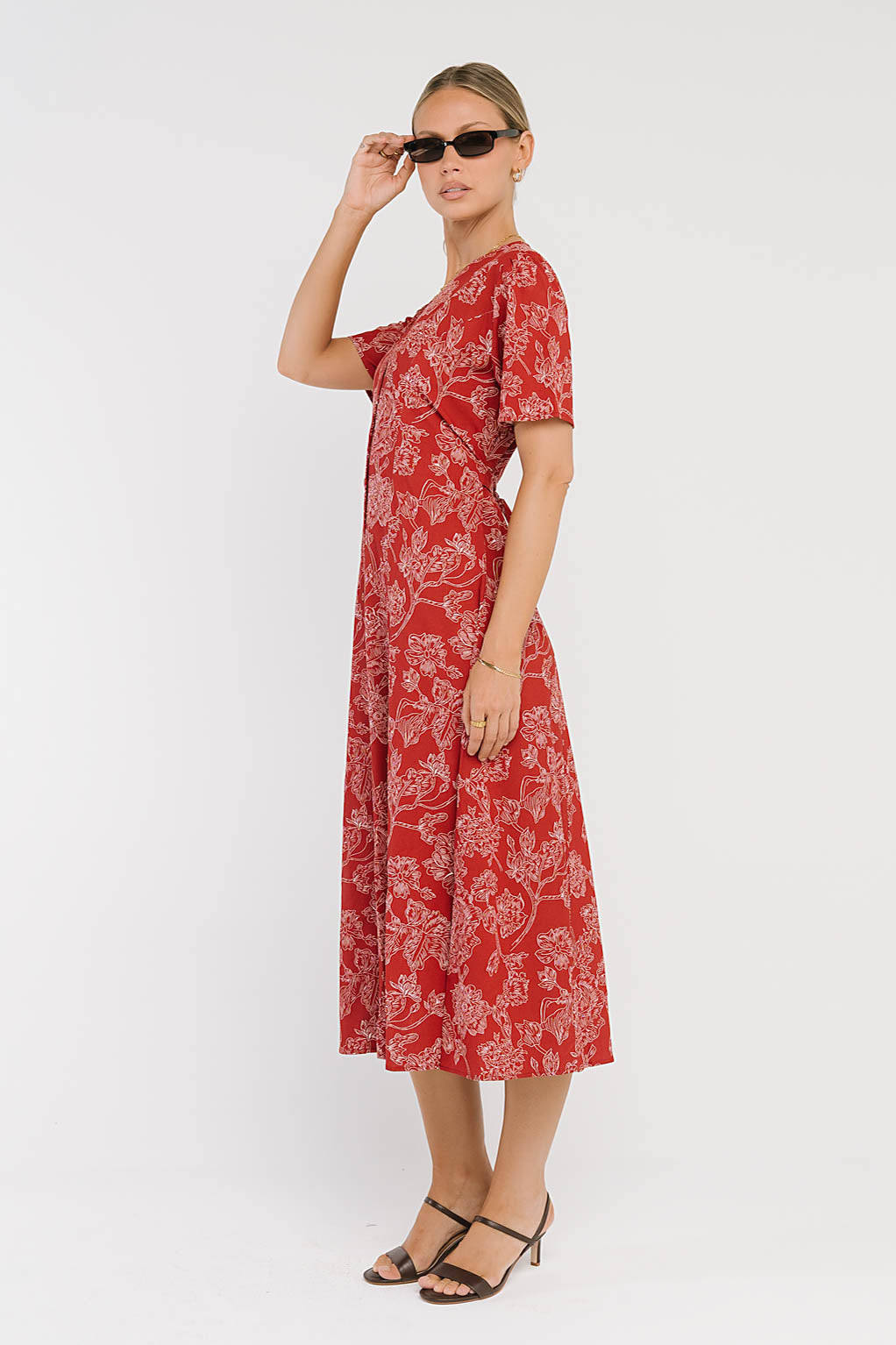 Lorie Maxi Dress in Rust