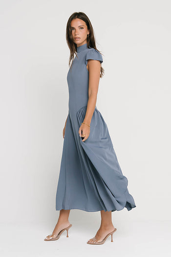 Marlee Maxi Dress in Slate Blue