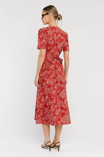 Lorie Maxi Dress in Rust
