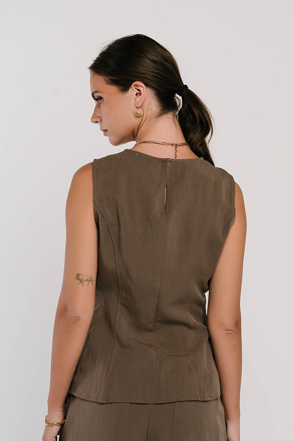Briar Tank Top in Brown