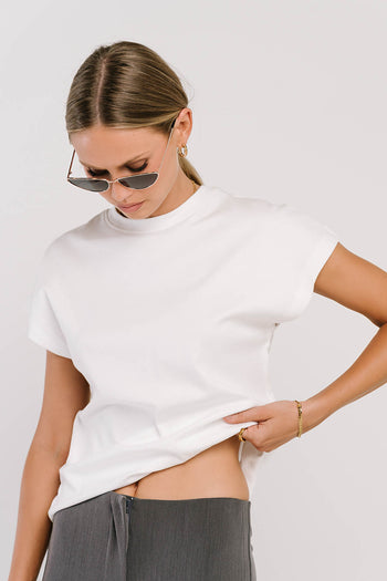 Elara Oversized Tee in White
