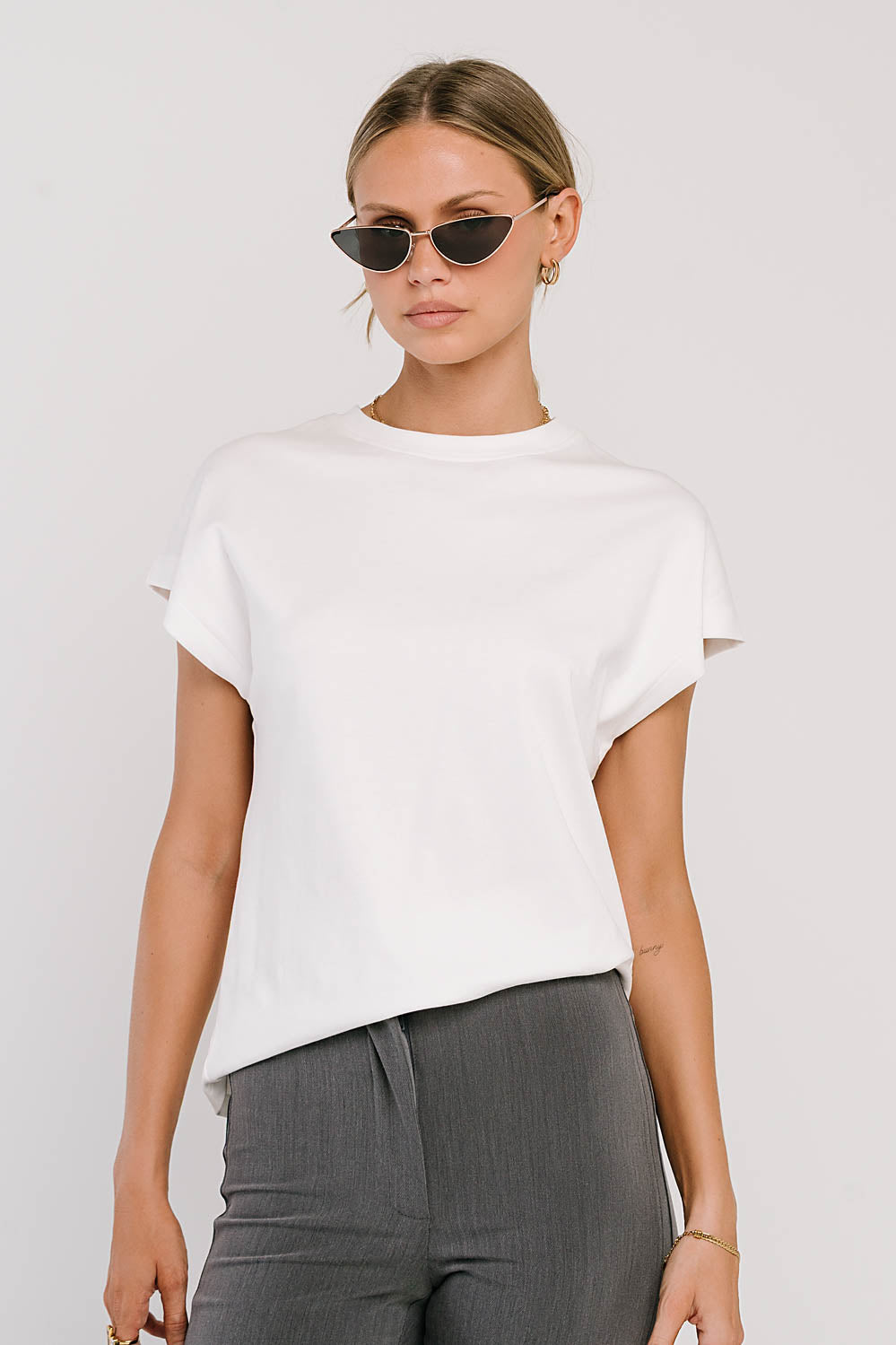 Elara Oversized Tee in White