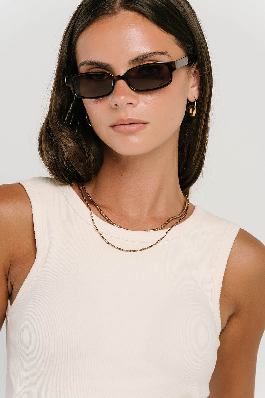 Jax Ribbed Tank in Ivory