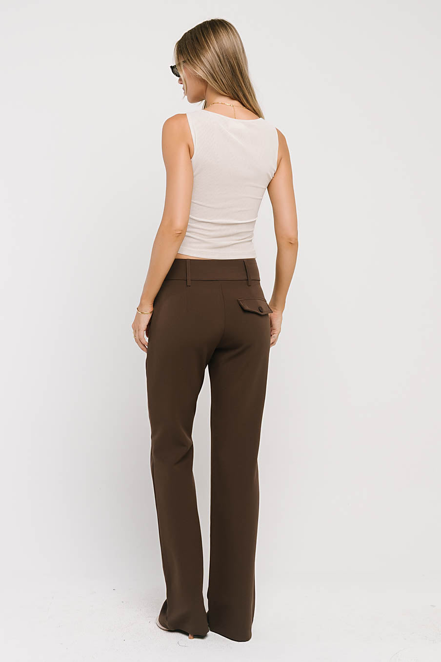 Melly Diagonal Ruched Top in Bone