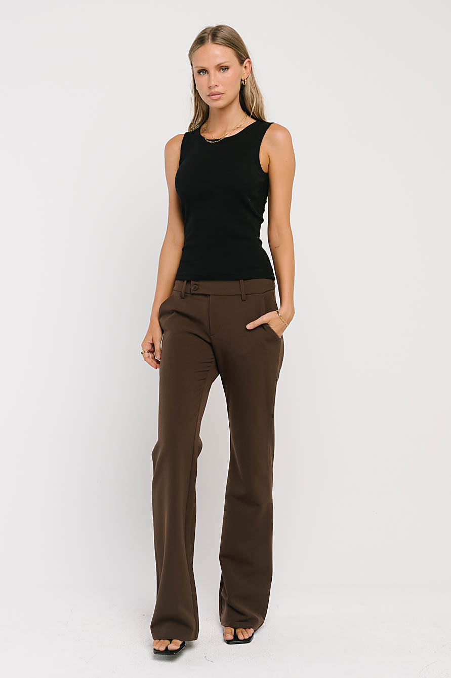 Jax Ribbed Tank in Black
