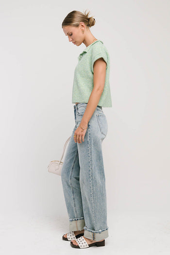 Percey Knit Cardigan in Seafoam