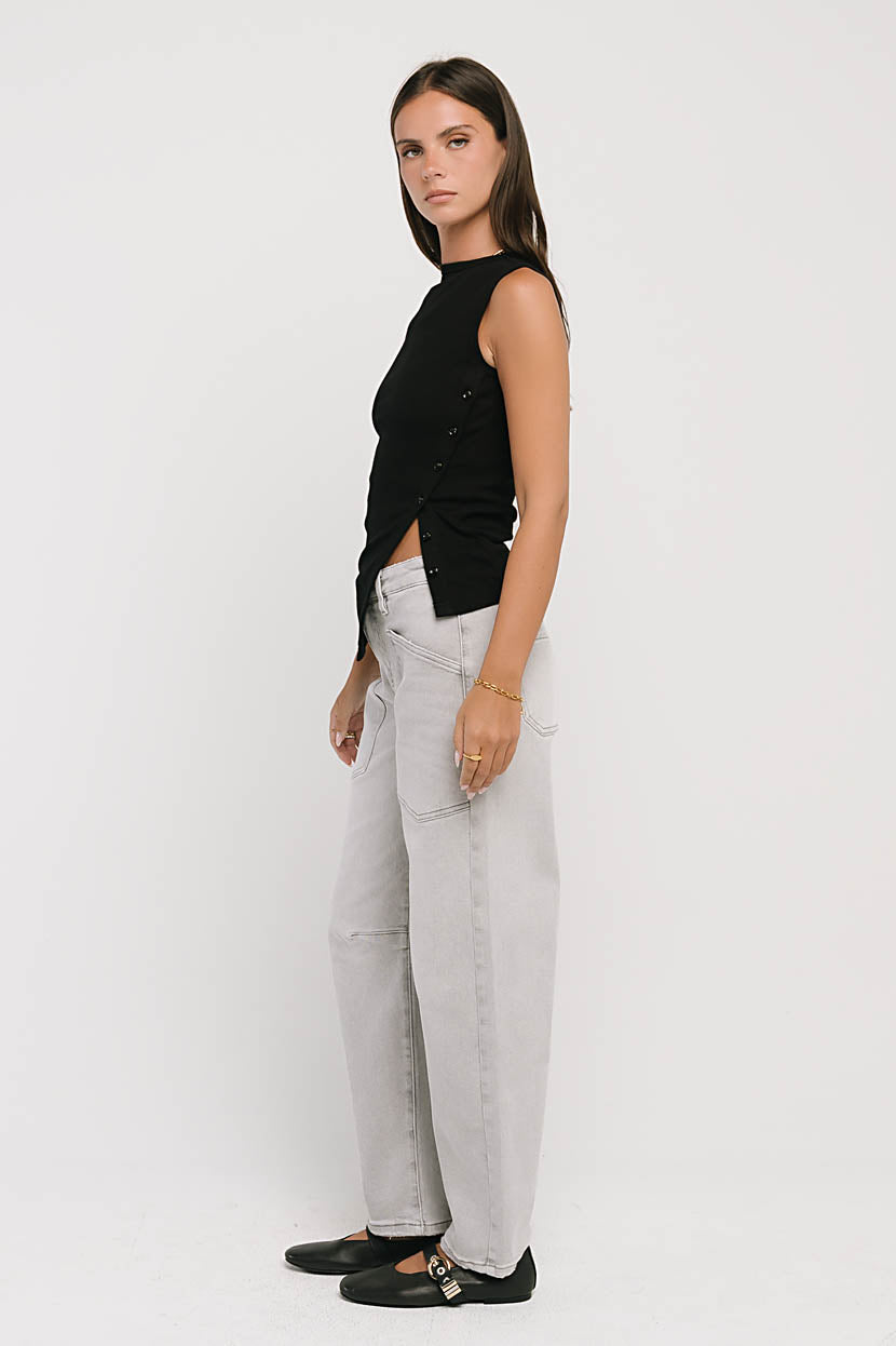 Lyla Mid Rise Barrel Jeans