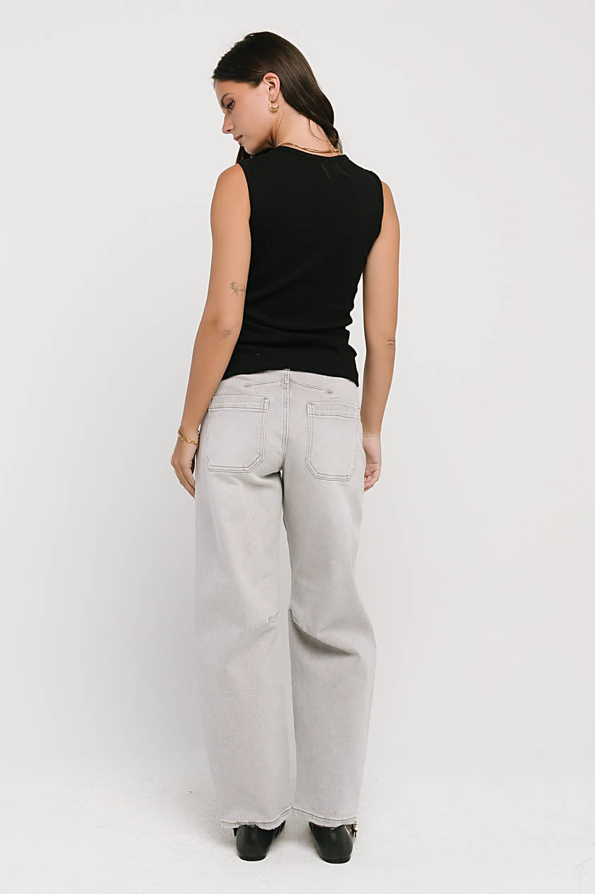 Lyla Mid Rise Barrel Jeans