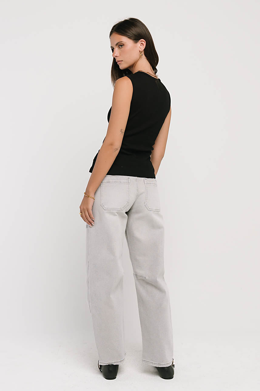 Nina Asymmetrical Tank in Black