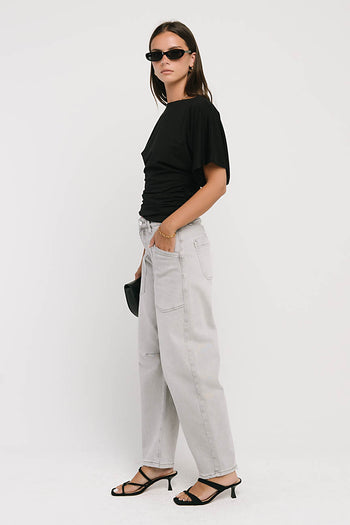Jaida Ruched Top in Black