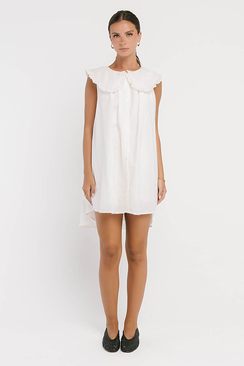 Beatrice Mini Dress in White