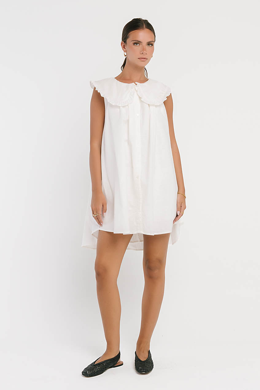 Beatrice Mini Dress in White