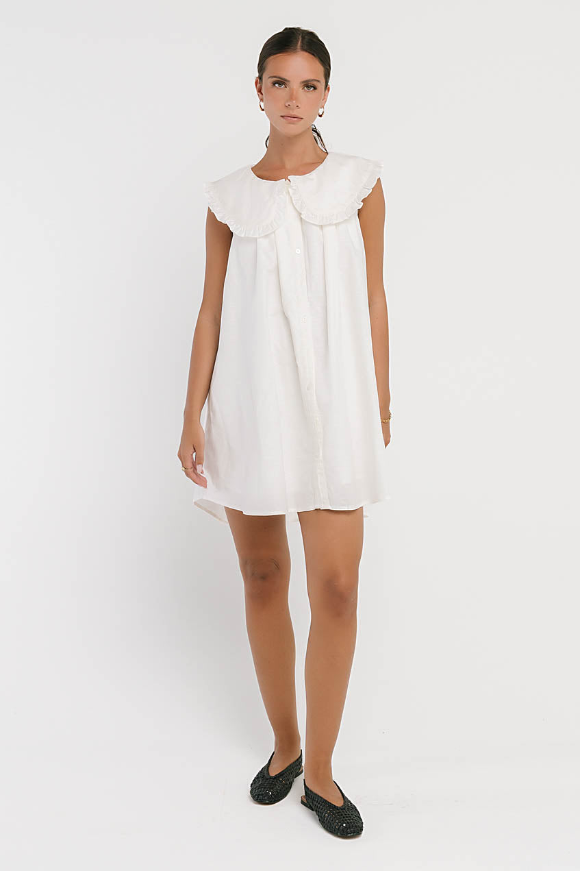 Beatrice Mini Dress in White