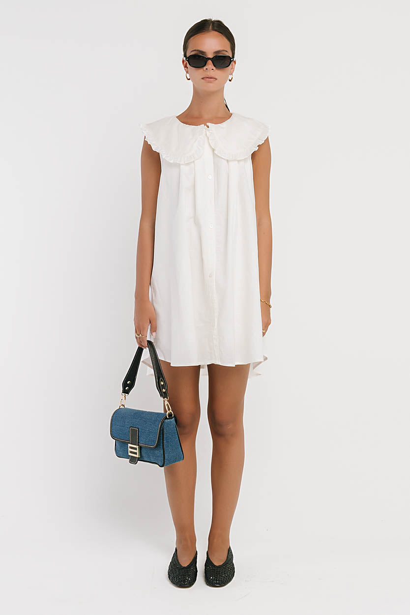 Beatrice Mini Dress in White