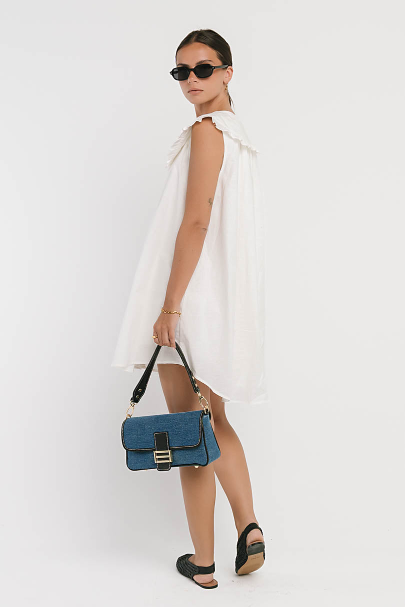 Beatrice Mini Dress in White