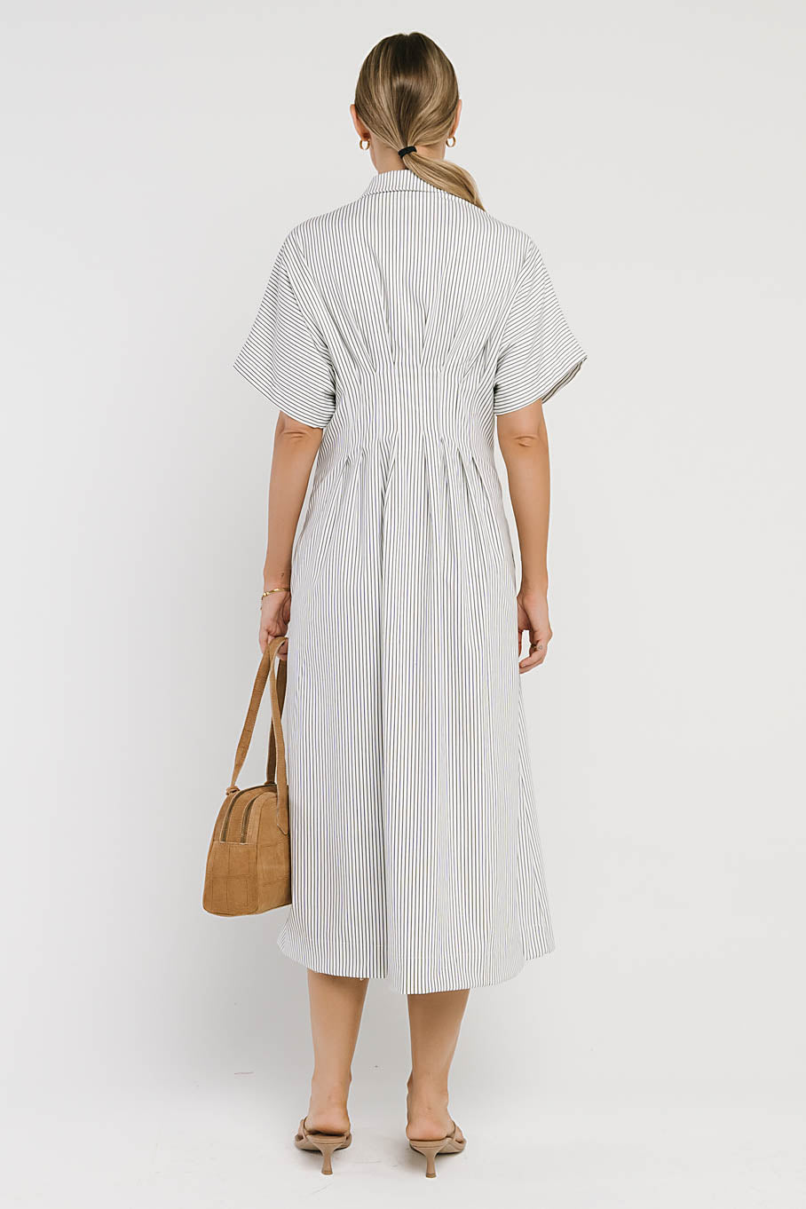 Collins Striped Maxi Dress in White