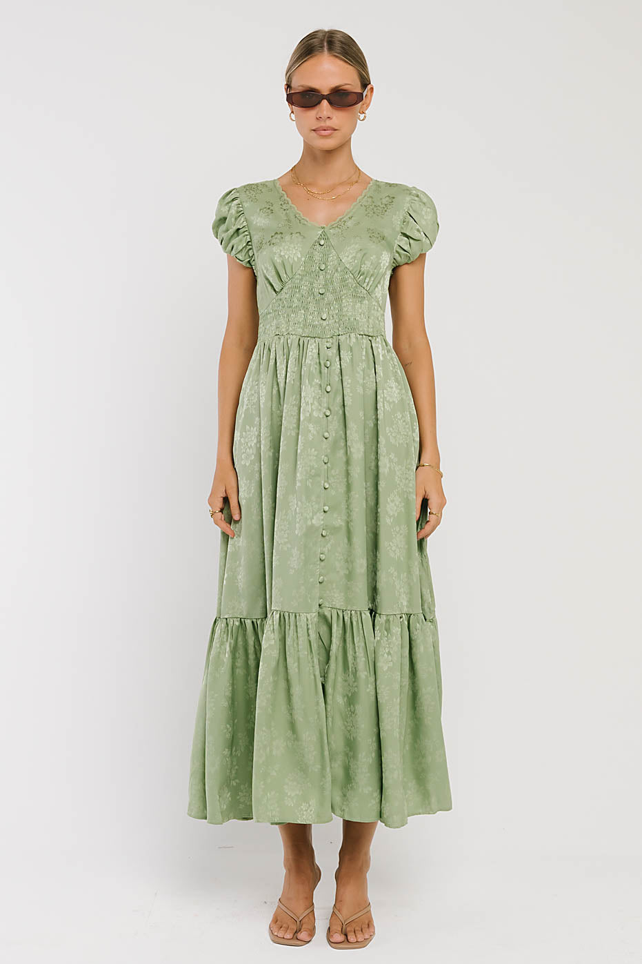 Eliza Maxi Dress in Green
