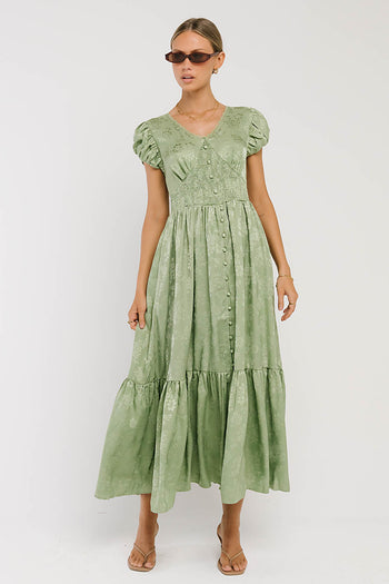 Eliza Maxi Dress in Green