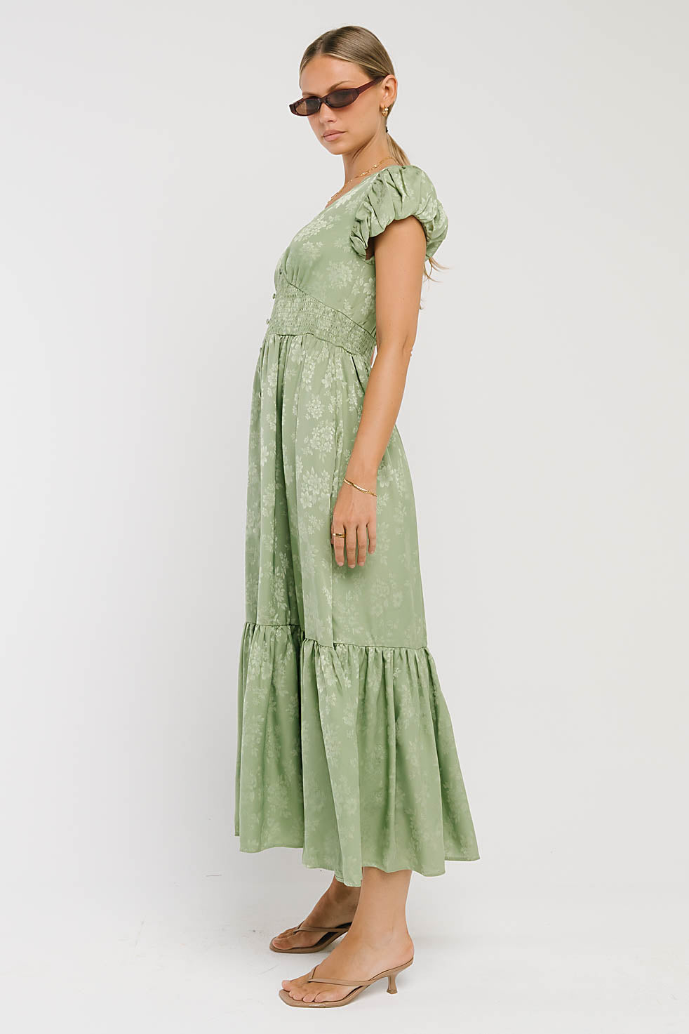 Eliza Maxi Dress in Green