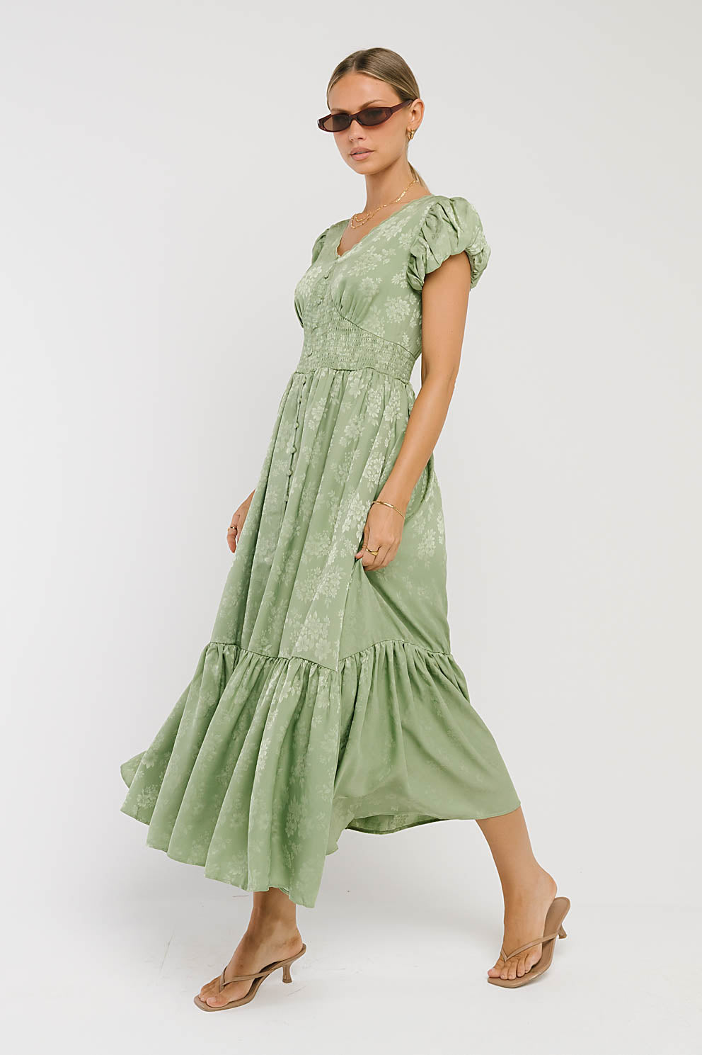 Eliza Maxi Dress in Green