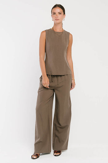 Briar Wide Leg Pants in Brown