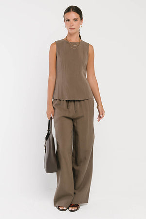 Briar Wide Leg Pants in Brown