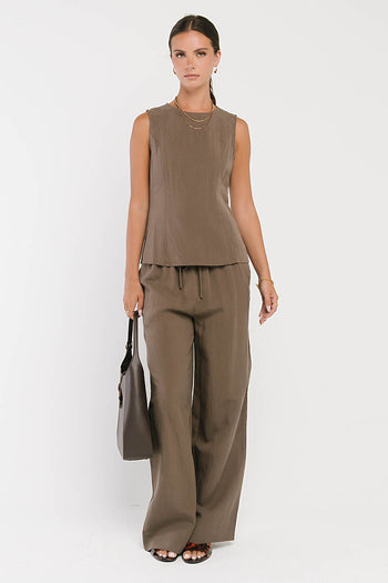 Briar Wide Leg Pants in Brown