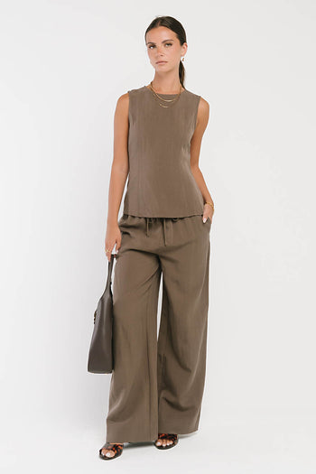 Briar Wide Leg Pants in Brown