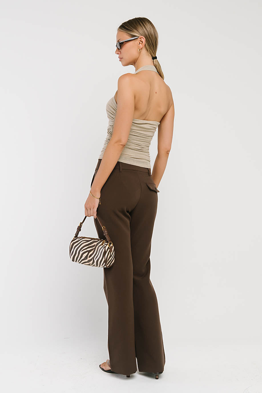 Diana Halter Top in Taupe