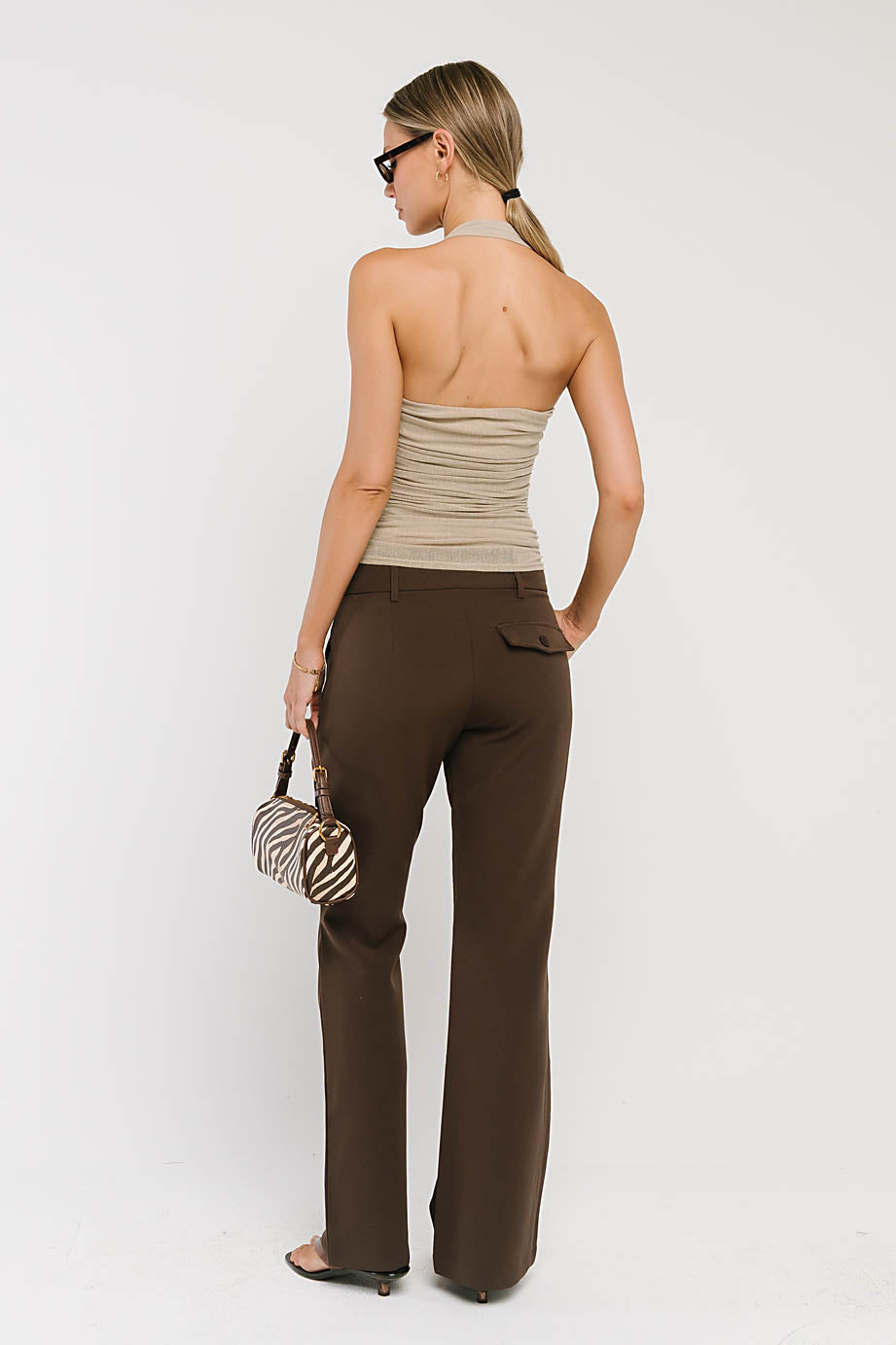 Diana Halter Top in Taupe