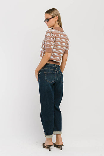 Zoe Mid Rise Barrel Jeans