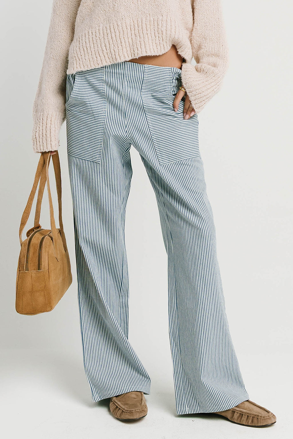 Gretta Striped Pants in Blue