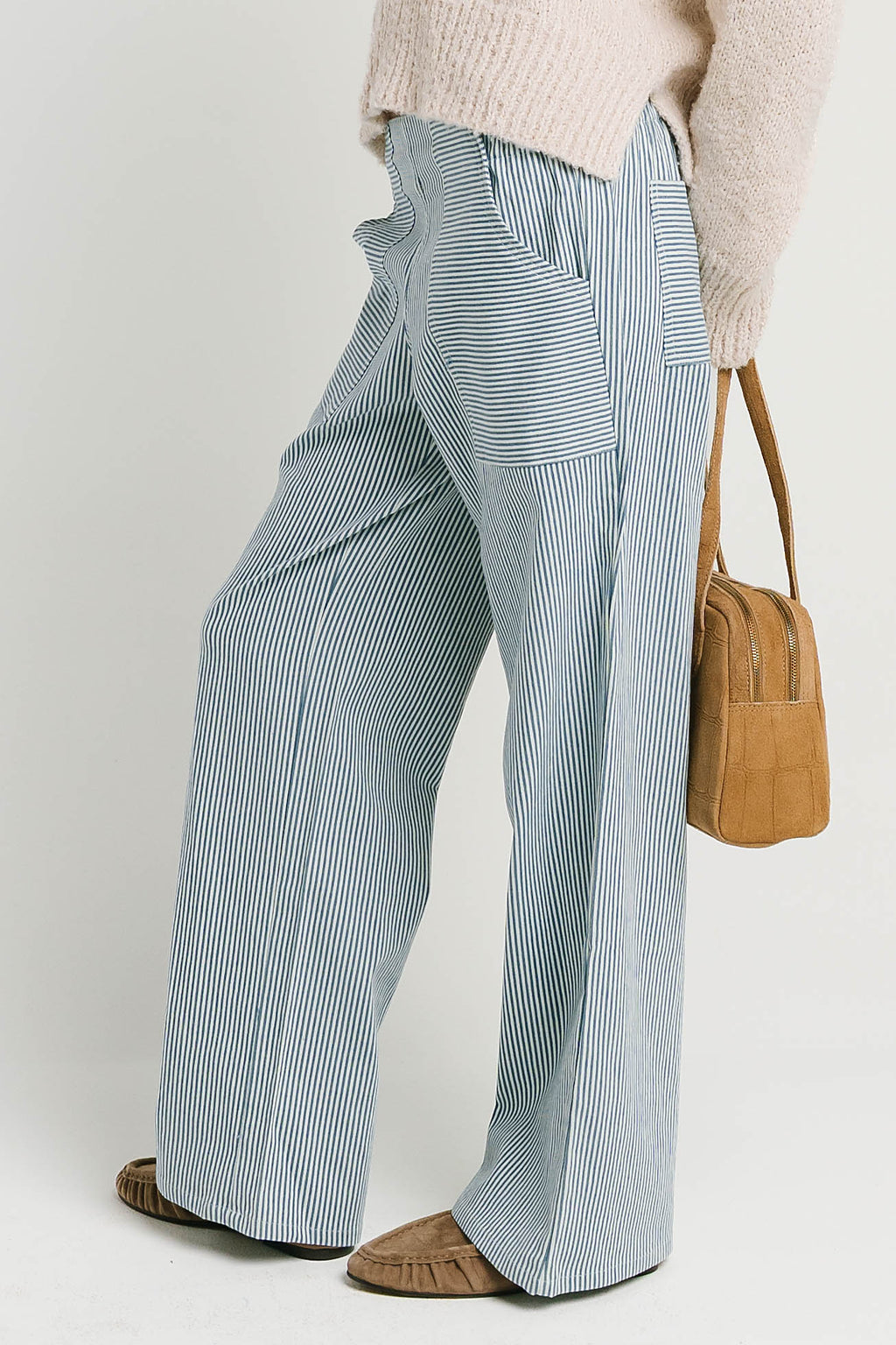 Gretta Striped Pants in Blue