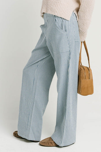 Gretta Striped Pants in Blue