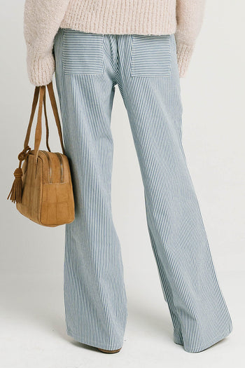 Gretta Striped Pants in Blue