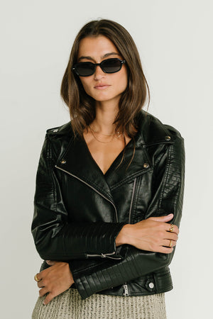 Sloane Zipper Moto Jacket