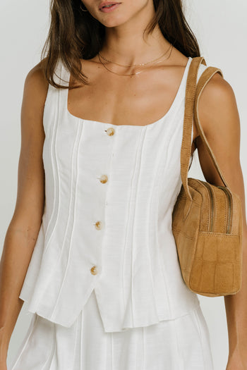 Cadence Tank Top in White