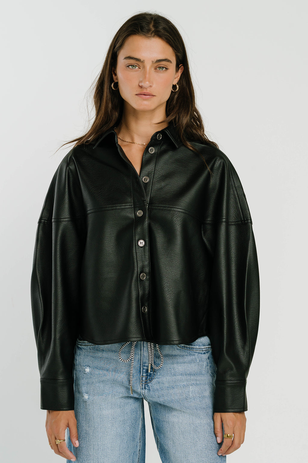 Hadley Leather Shacket