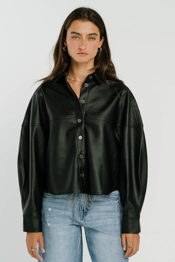 Hadley Leather Shacket